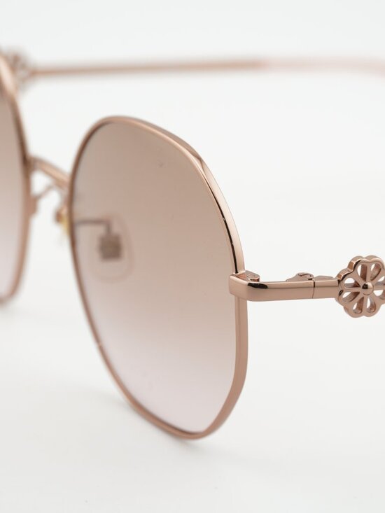 Kate Spade VENUS/F/S 0000 M2 Women Sunglasses Gold Round Frame, Brown Lenses main image 6